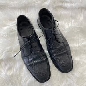 Los Altos Boots | Mens Black Genuine Caiman Alligator Leather Oxford Shoes Dress